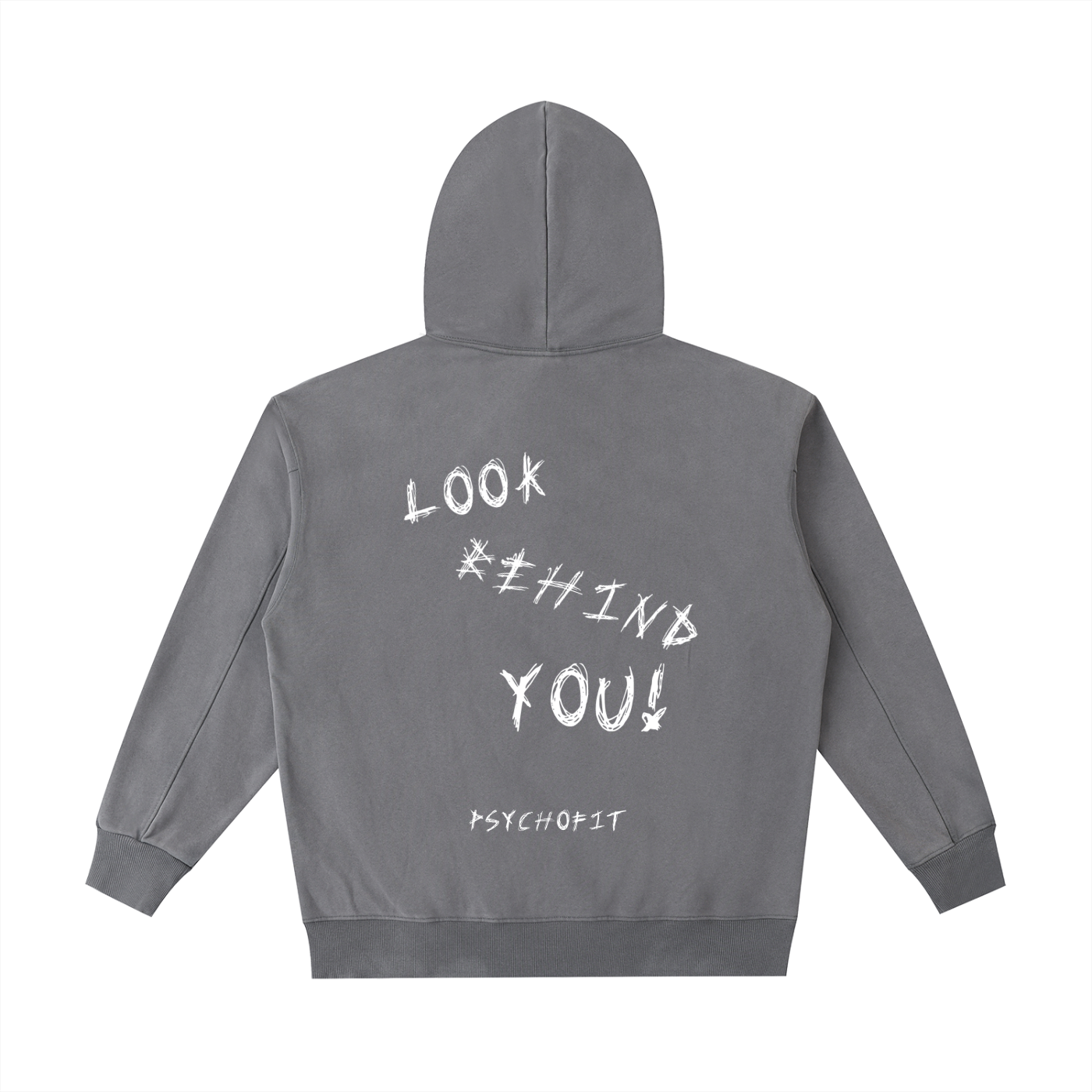 VINTAGE WASHED "LOOK BEHIND YOU" HOODIE (4X ONLY)
