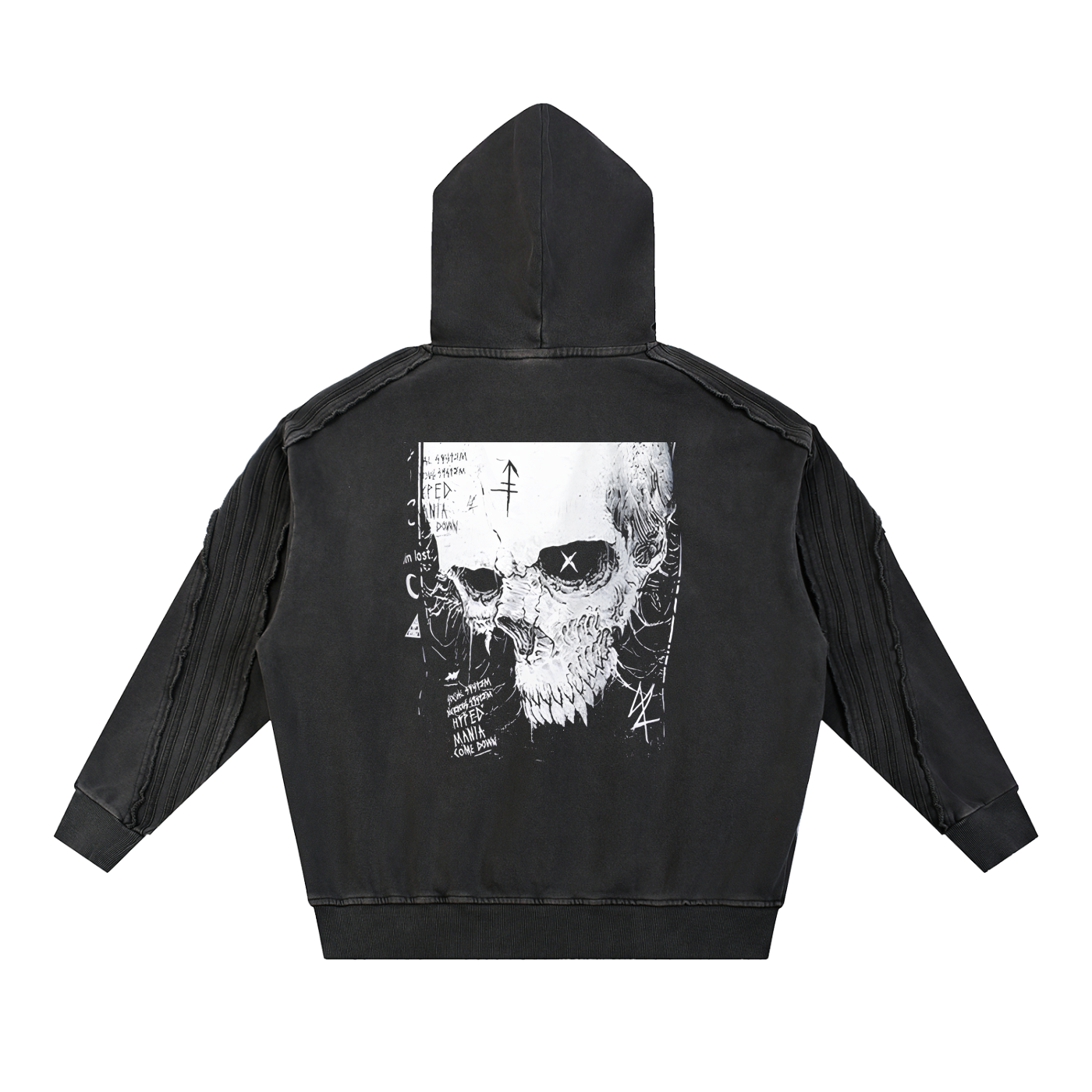 "MANIA" SNOW WASHED OVERSIZED HOODIE