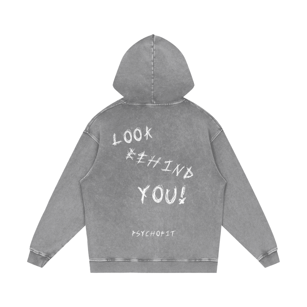 VINTAGE OVERSIZED "LOOK BEHIND YOU" HOODIE
