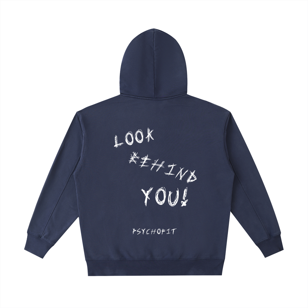 VINTAGE WASHED "LOOK BEHIND YOU" HOODIE (4X ONLY)