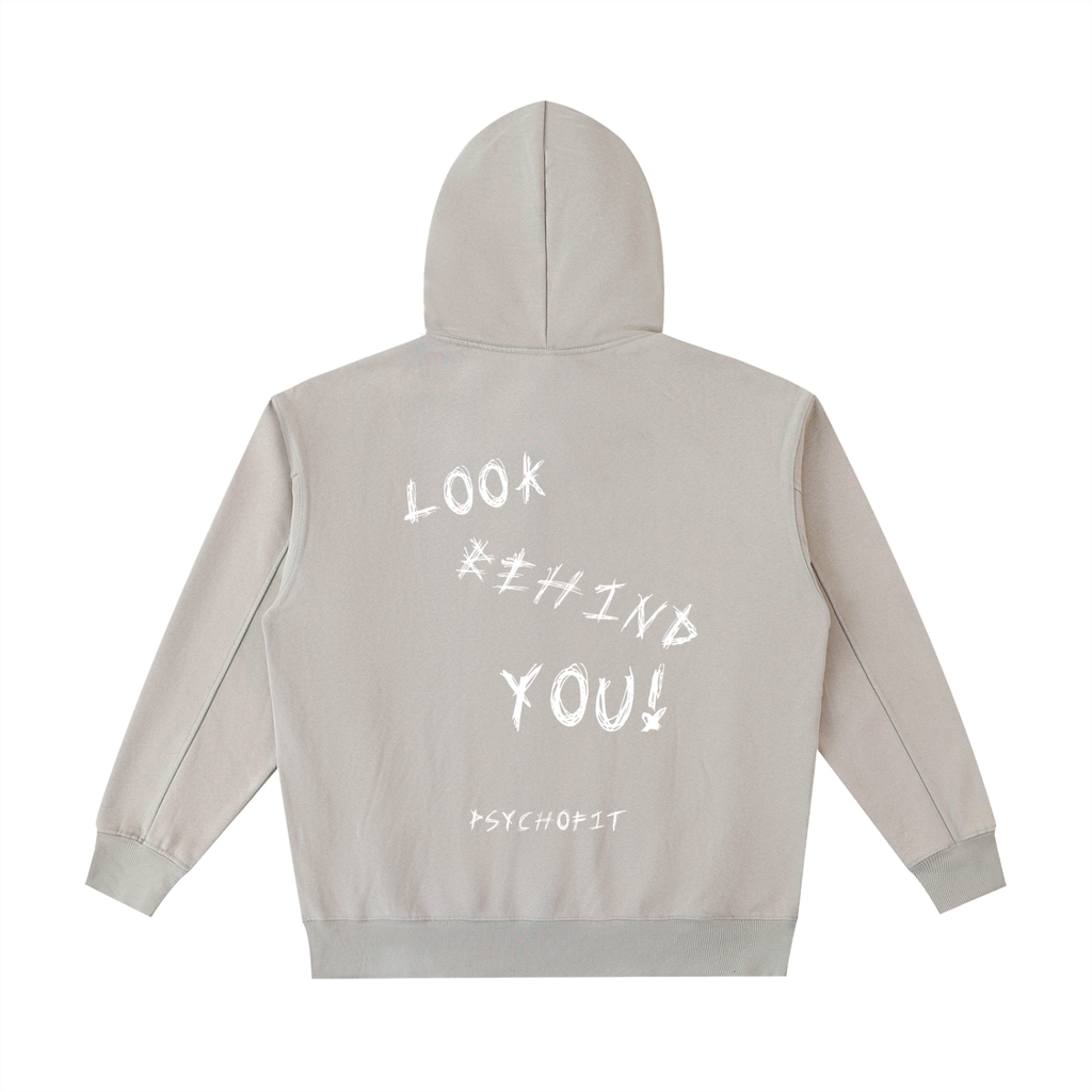 VINTAGE WASHED "LOOK BEHIND YOU" HOODIE (4X ONLY)