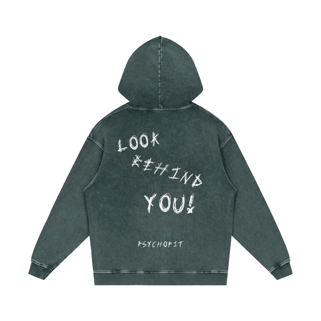 VINTAGE OVERSIZED "LOOK BEHIND YOU" HOODIE