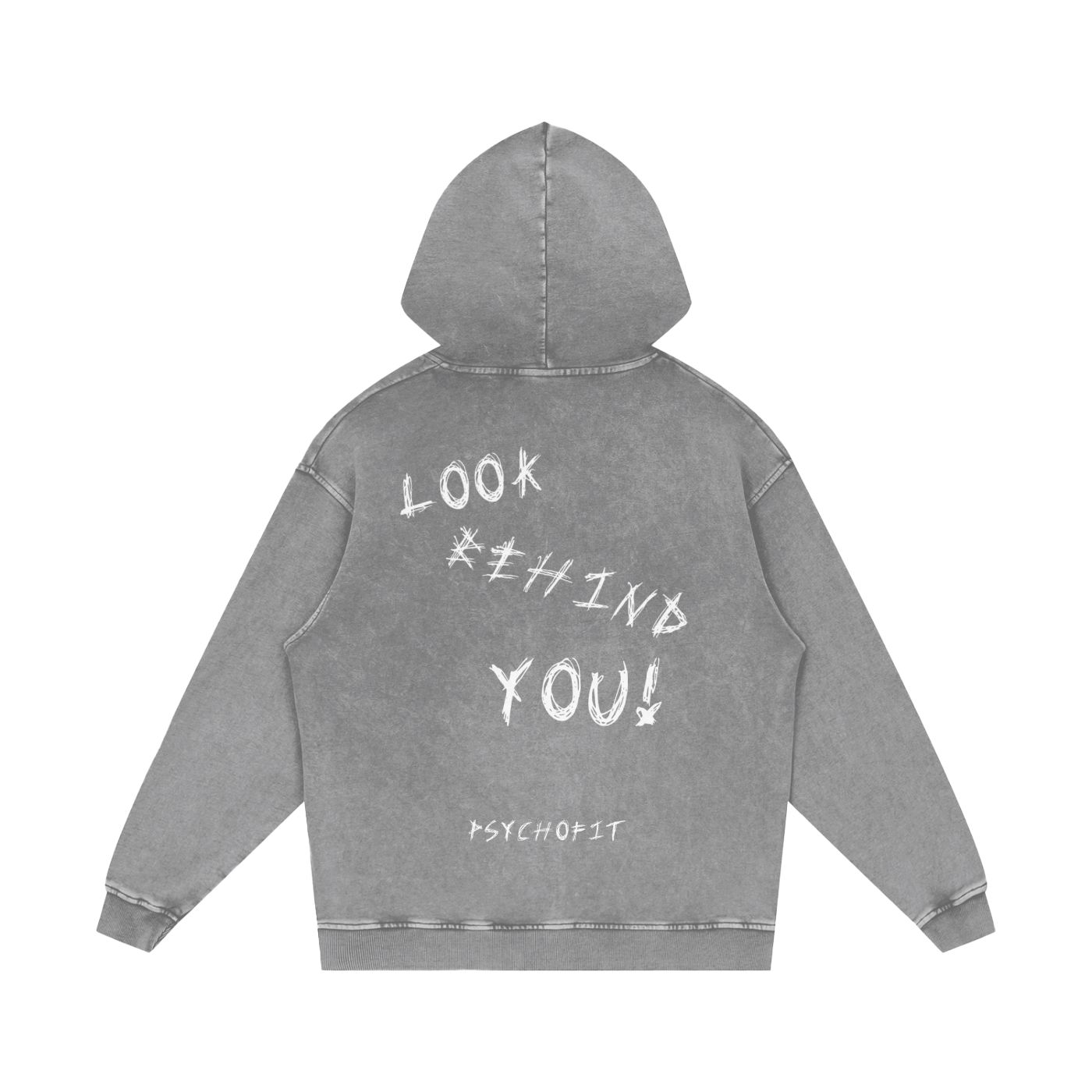 VINTAGE OVERSIZED "LOOK BEHIND YOU" HOODIE