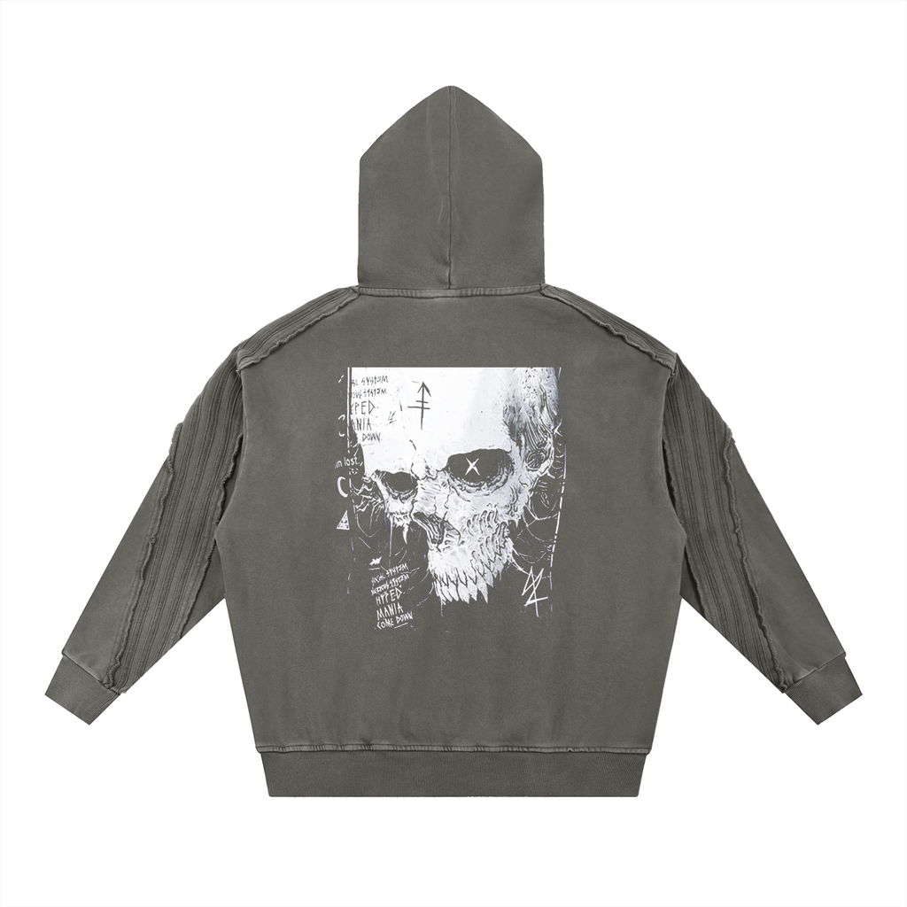 "MANIA" SNOW WASHED OVERSIZED HOODIE