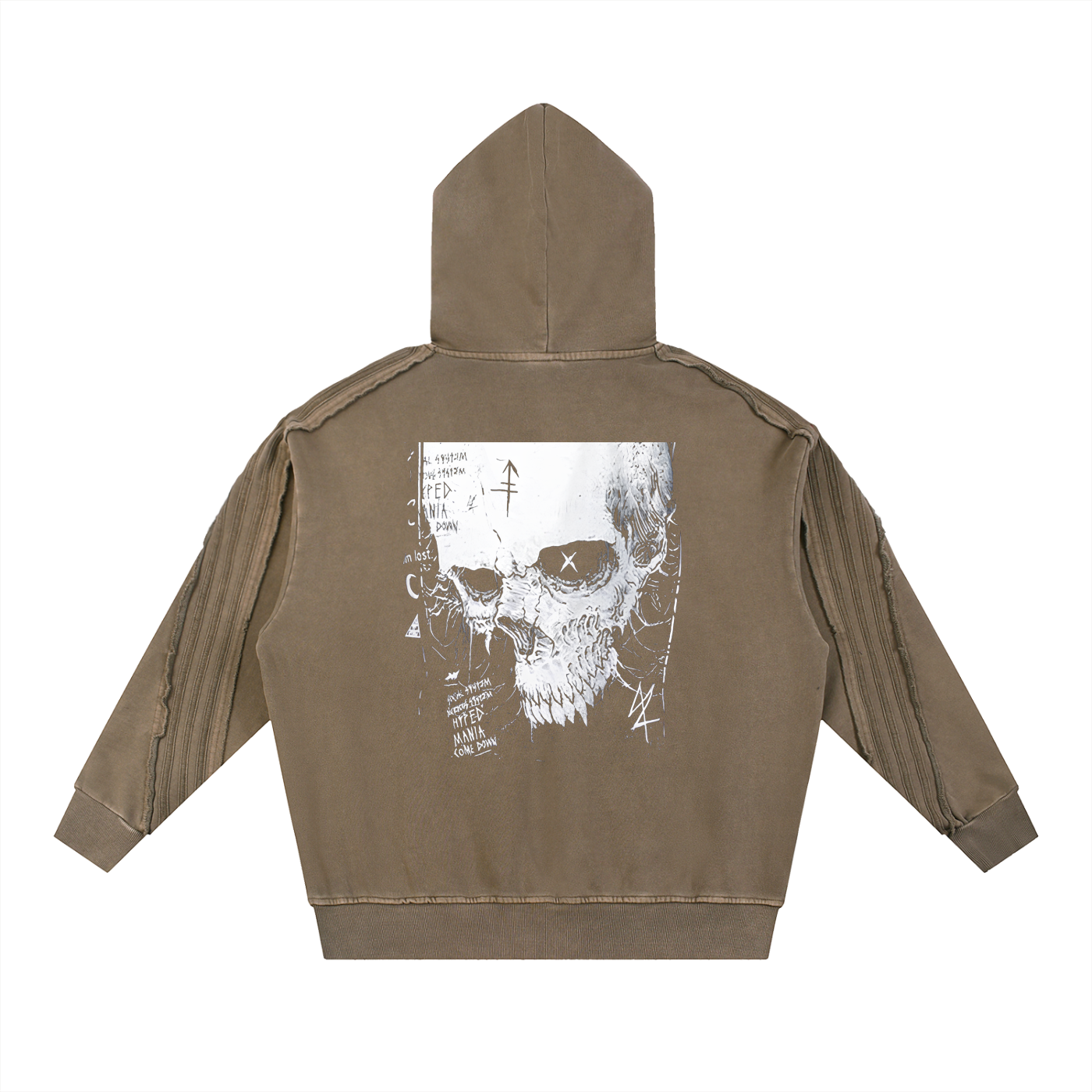 "MANIA" SNOW WASHED OVERSIZED HOODIE