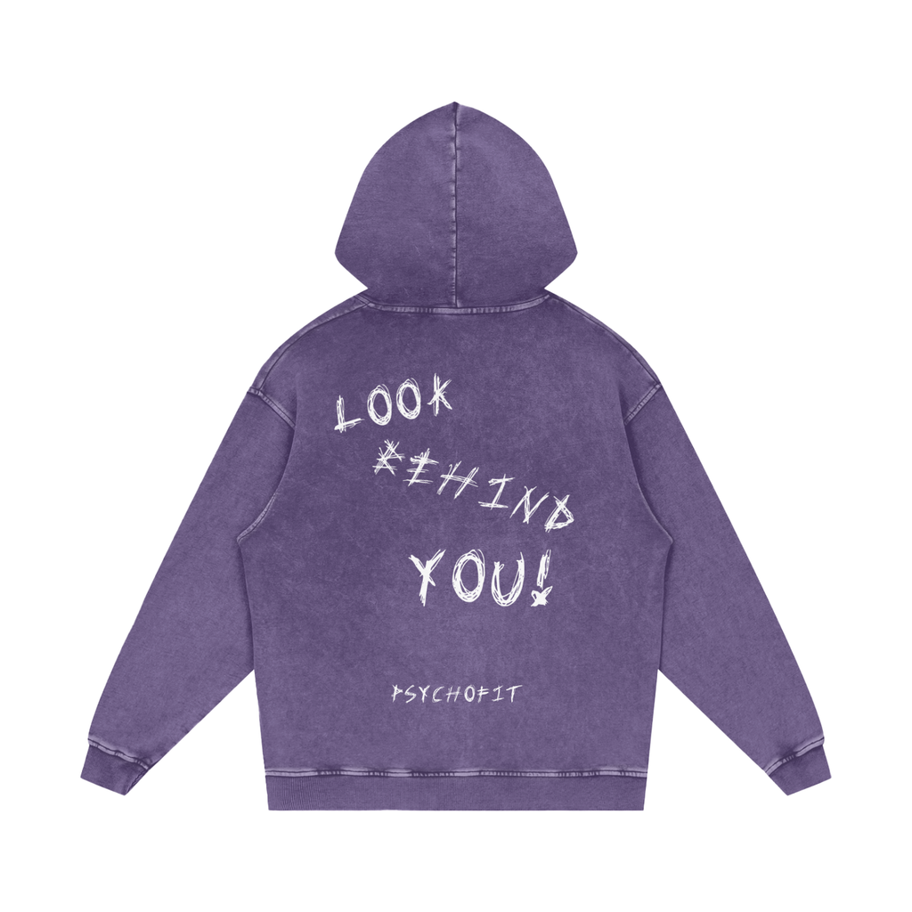 VINTAGE OVERSIZED "LOOK BEHIND YOU" HOODIE