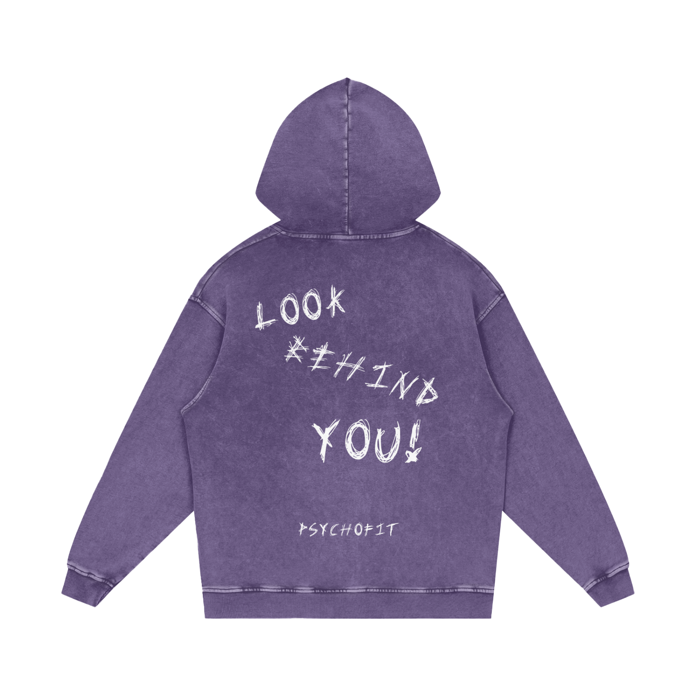 VINTAGE OVERSIZED "LOOK BEHIND YOU" HOODIE