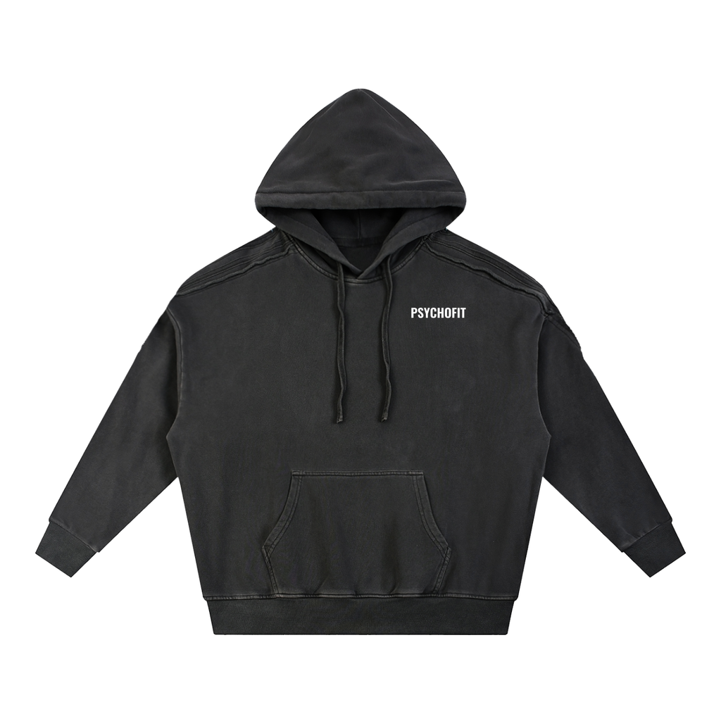"MANIA" SNOW WASHED OVERSIZED HOODIE