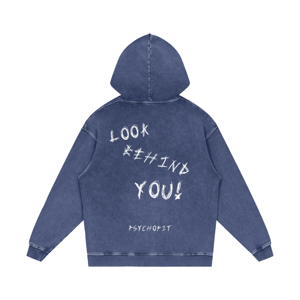 VINTAGE OVERSIZED "LOOK BEHIND YOU" HOODIE